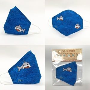 Shark: cotton face mask, nose wire, filter pocket